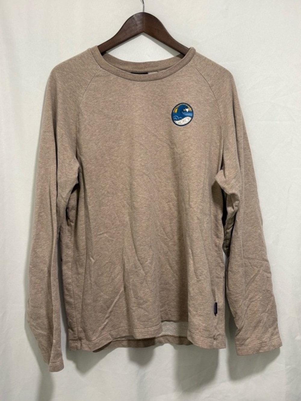Patagonia Beige Graphic Long Sleeve‎ Tee Mens M - Picture 2 of 6